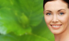 Close-up of a woman with a healthy and glowing complexion, radiating confidence and vitality